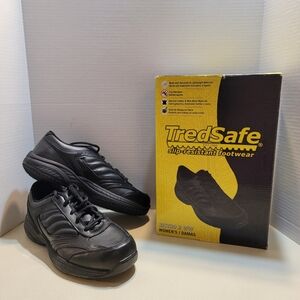 Women's TredSafe Slip Resistant Sneakers Size 10W Black NEW